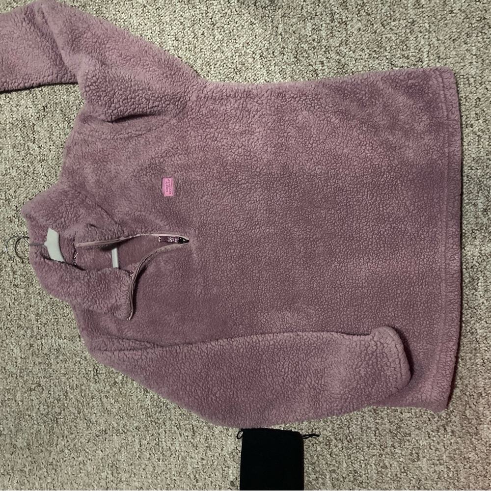 Simply Southern purple ish pink quarter zip super soft sweater